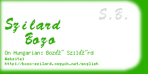 szilard bozo business card